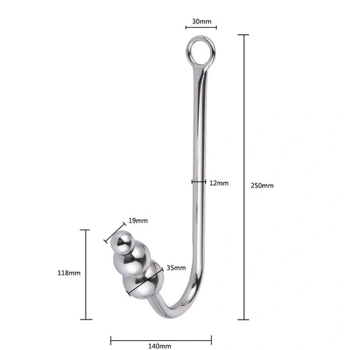 5334 Elegant and Cuffs Anal Hook Beaded with Collar 1001